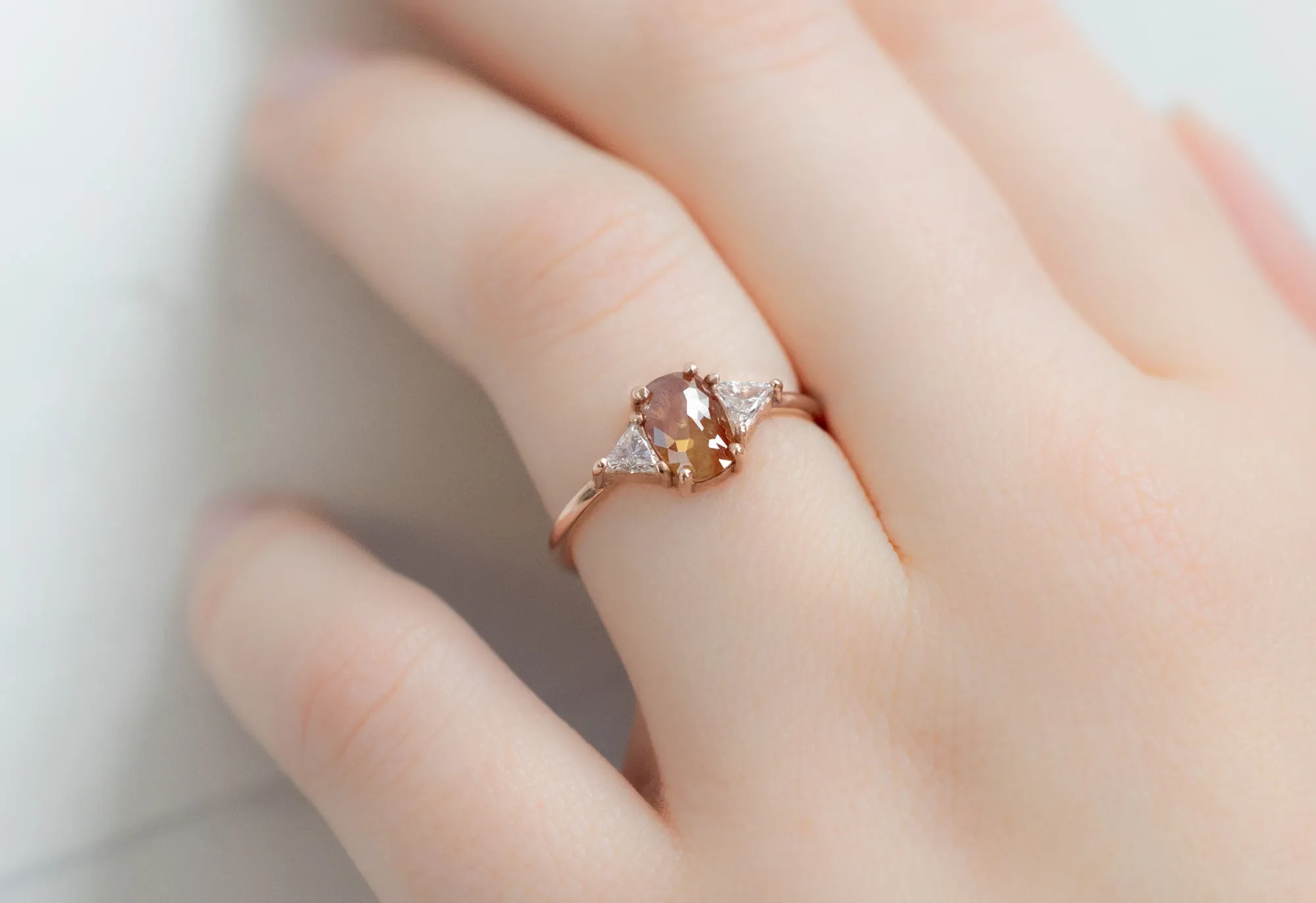 The Jade Ring with an Oval-Cut Red Diamond