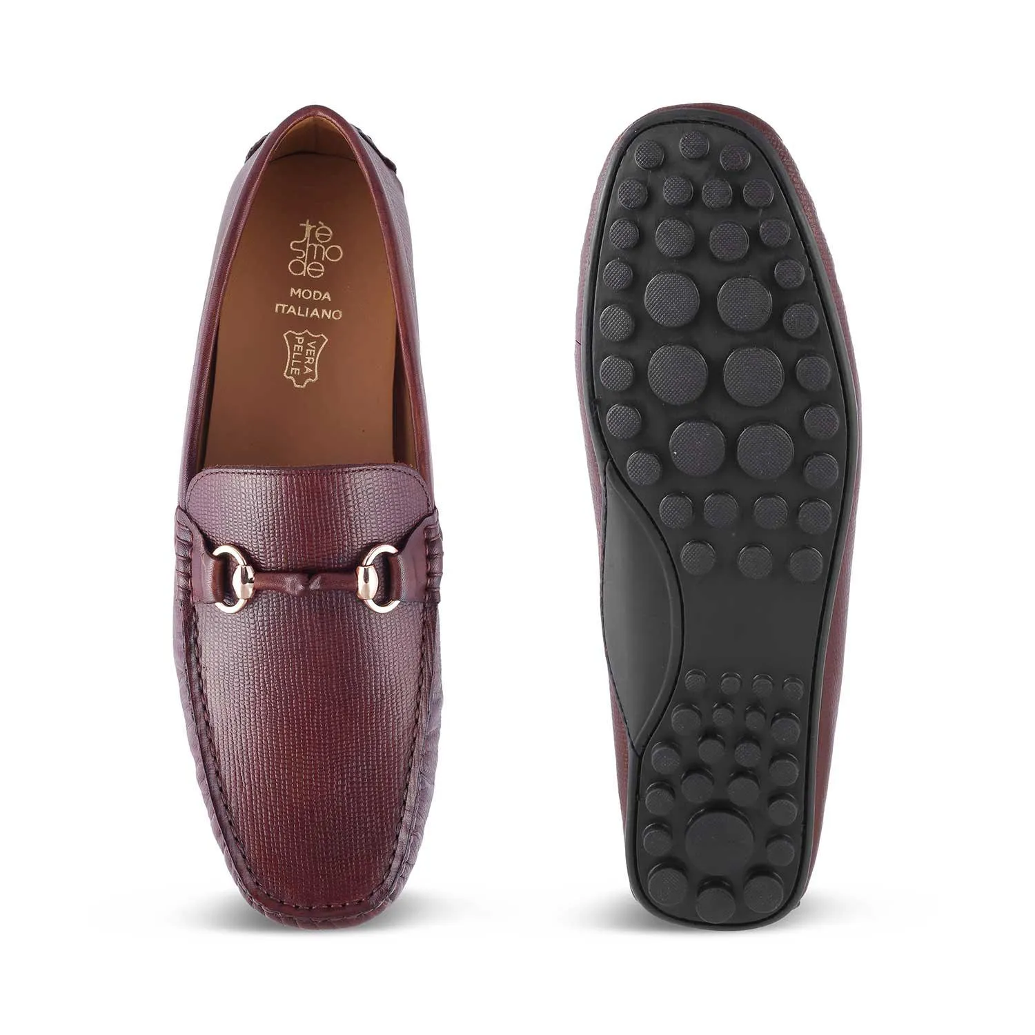 The Mills Tan Men's Leather Driving Loafers Tresmode