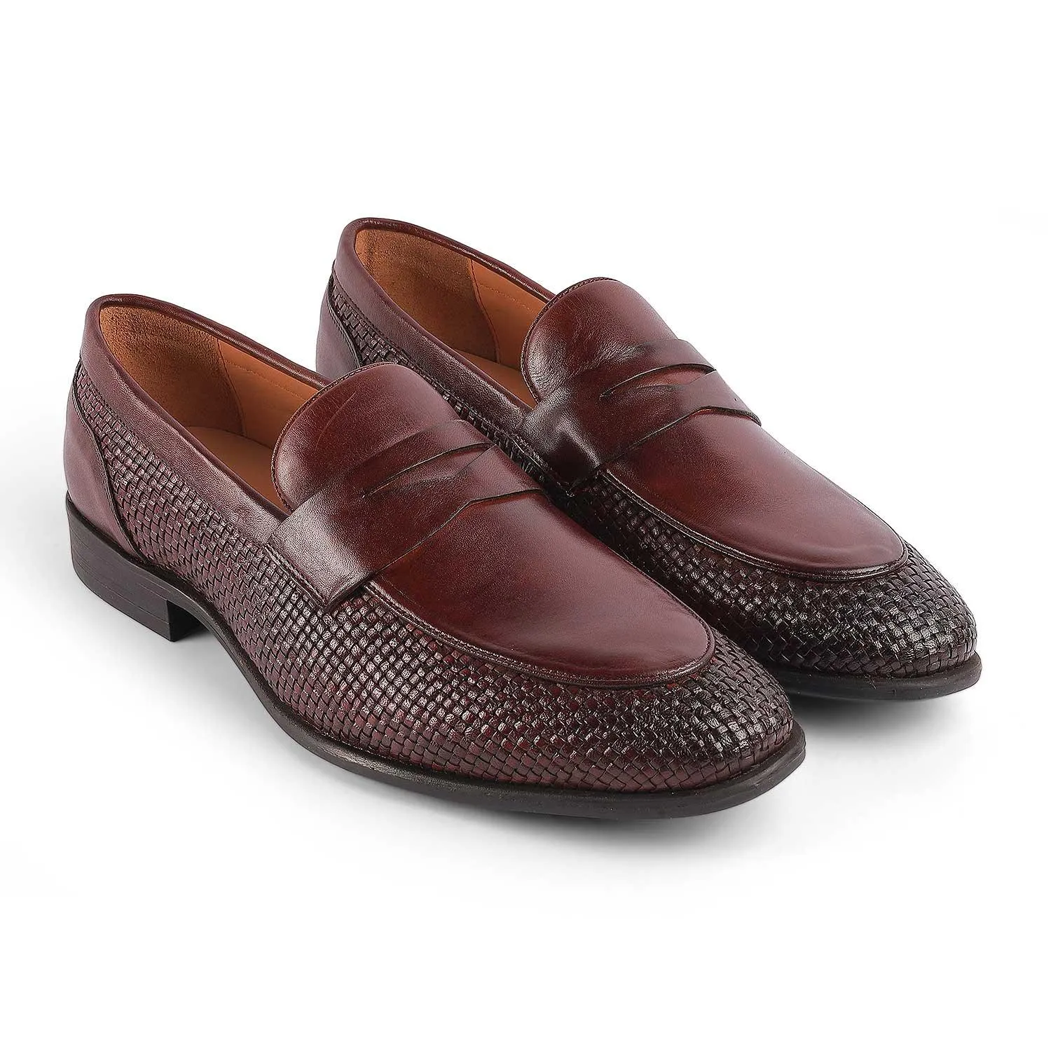 Tresmode Jim Brown Men's Leather Penny Loafers