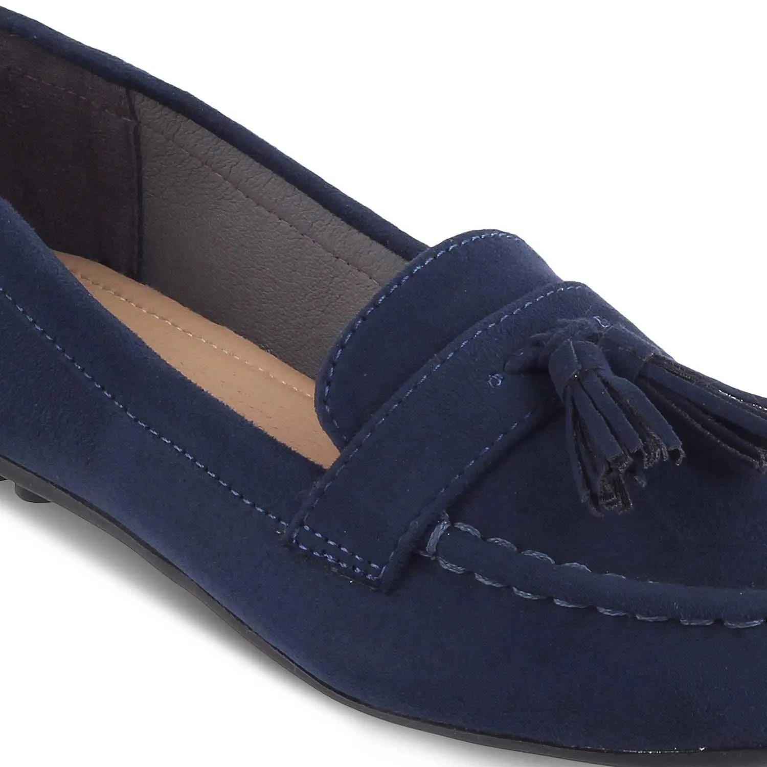 Tresmode Jonum Blue Women's Dress Tassel Loafers