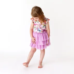 Watercolor Butterfly Tulle Dress