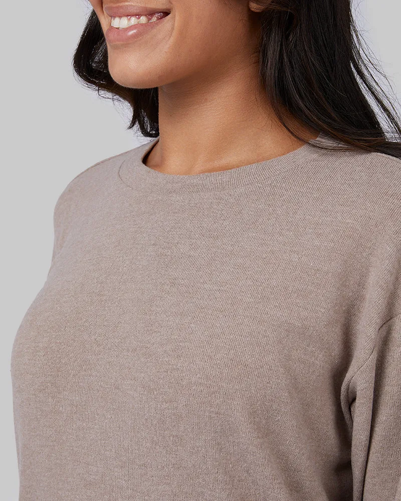 WOMEN'S SOFT SWEATER KNIT CREW TOP