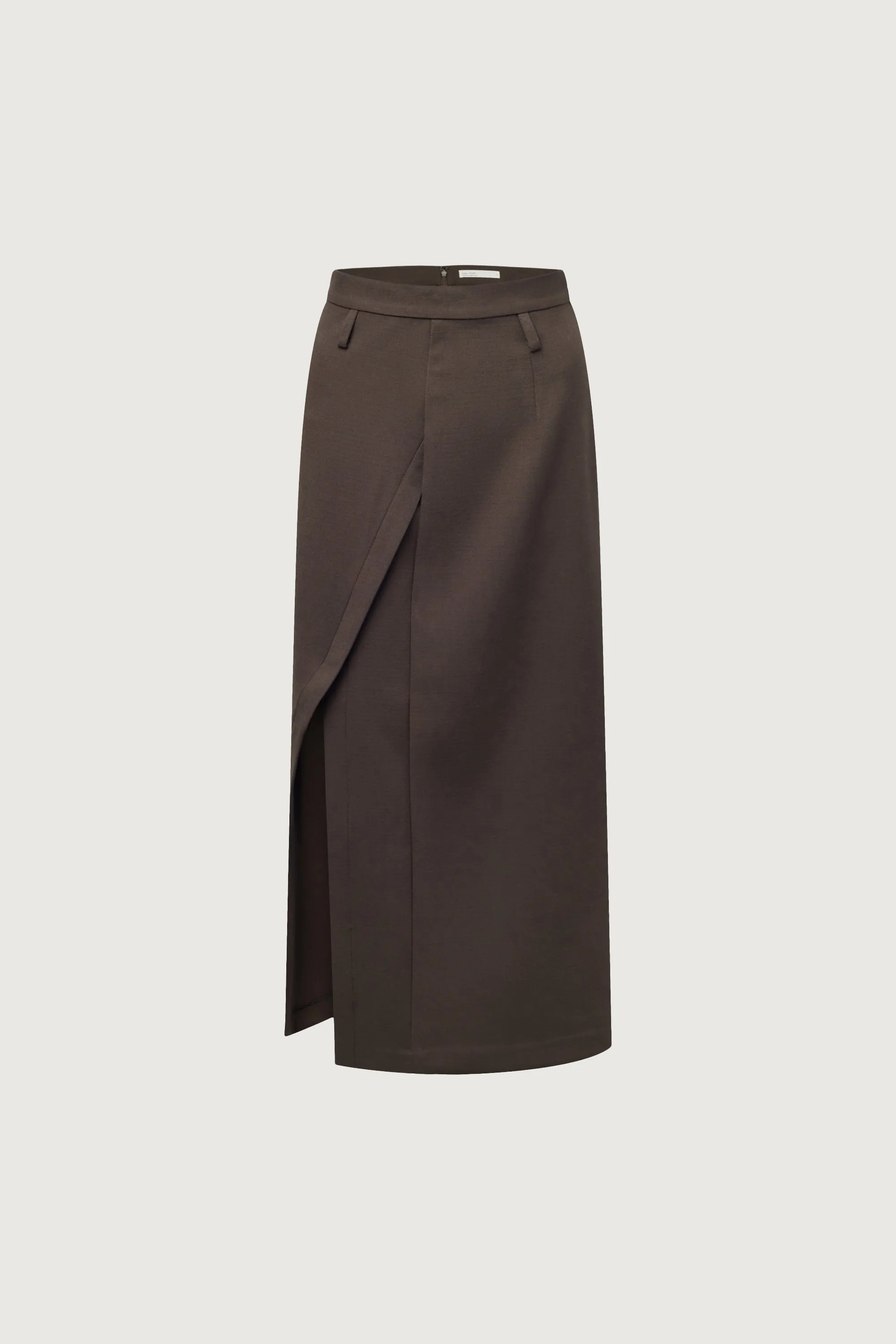 WRAP MAXI SUITING SKIRT