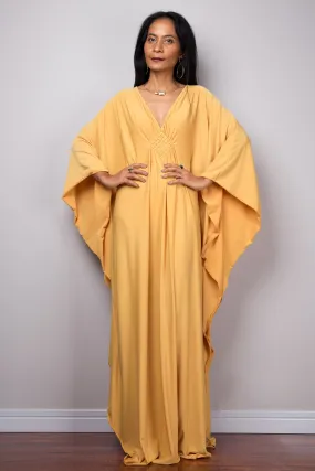 Yellow Kaftan Dress